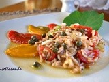 Riso freddo con capperi e acciughe