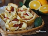 Rose d'inverno con renette e prosciutto