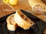 Strudel salato di mele con nocciole e prosciutto