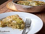 Timballo di riso con tenerumi e fiori di zucchina