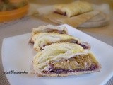 Treccia di sfoglia con fichi e marmellata d'uva