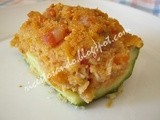 Zucchine ripiene con funghi e pancetta