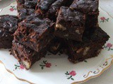 Dark Indulgent Chocolate and Walnut Brownies