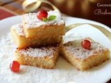 Coconut Basbousa ~ Middle Eastern Semolina Dessert Cake