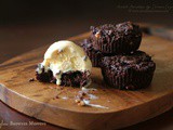 Eggless Brownie Muffins ~ One Bowl Recipe