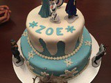 Frozen Themed Fondant Covered Cake ~ Celebratory Cakes