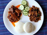Mangalorean Plated Meal Series - Boshi#8 - Pork Indad, Sonay Sukhe & Sanna
