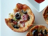 Muffizzas (Muffin Shaped Thin Crust Pizzas)