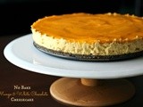 No Bake Mango & White Chocolate Cheesecake