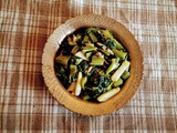 Mustard greens stir fry with dry bamboo shoot