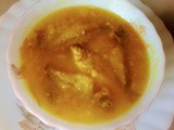 Red lentils cooked with swam barb and bamboo shoot | Khorisa aru puthi maas diya masoor dal