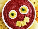 Bloody Messy Eyeball Dip {Roasted Red Pepper Beet Dip}