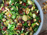 Brussels Sprouts Kale Sauté with Cranberries & Walnuts