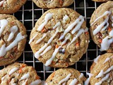 Carrot Cake Cookies with Cream Cheese Drizzle