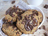 Easy Brown Butter Rye Chocolate Chip Muffin Tops