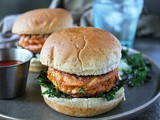 Easy Spiced Salmon Spinach Burgers