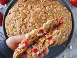 Easy Strawberry Streusel Muffin Tops with White Chocolate