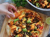 Frozen Pizza Loaded with Spicy Shrimp Broccoli