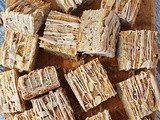 Gluten Free Apple Almond Bars With Caramel Drizzle