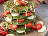 Green Smoothie Oatmeal Pancakes