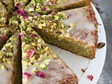 Pistachio Rose Semolina Cake