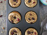 Plant Based Cranberry Walnut Muffins