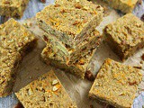 Refined Sugar Free Blender Carrot Cake Breakfast Bars