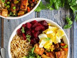 Simple Cumin & Coriander Spiced Tofu & Veggie Bowl