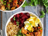 Simple Cumin & Coriander Spiced Tofu & Veggie Bowl