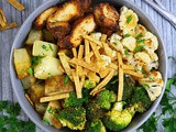 Spicy Roasted Veggie & Chicken Buddha Bowls