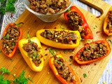 Sweet Peppers Stuffed With Garam Masala Spiced Grillers