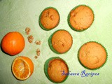 Eggless Orange Muffins with Jaggery