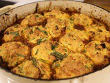 Chilli con carne with coriander cornbread