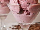 Blackberry Ice Cream with Chocolate Shards