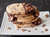 Chocolate-Dipped Shortbread Cookies with Milk Chocolate Toffee Bits