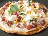 Mexican Pizza with Cheese-Stuffed Double Tortilla Crust