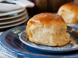 Sweet Potato Dinner Rolls with Honey Butter Glaze