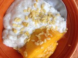 Coconut Tapioca Pudding with Mango and Roasted Mung Beans
