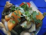 Green Curry with Eggplant, Squash, and Chicken