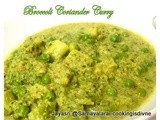 Broccoli and peas in coriander Curry
