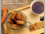 Eggless Pistachio Apricot Orange Blossom water Biscotti or Biscuit !? with Whole wheat and Oats