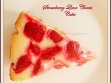 Eggless strawberry Lime Cheese Cake