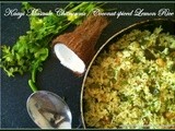 Kaayi Masaale Chitranna / Coconut Spiced Lemon Rice