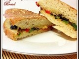 Muffuletta  Bread Sandwich from New Orleans (vegetarian version) for ccc