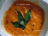 சிவப்பு குடைமிளகாய் சட்னி ( red capsicum chutney)