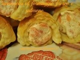 Cannoncini al formaggio fresco e salmone