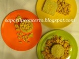 Cous cous con bocconcini di pollo  allo zafferano