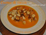 Crema di zucca con crostini ai cereali