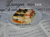  Lasagna del pianista , ovvero Lasagna bicolore con  ragu' di orata e code di gambero al Brandy