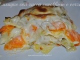 Lasagne con zucca,cavolfiore e verza